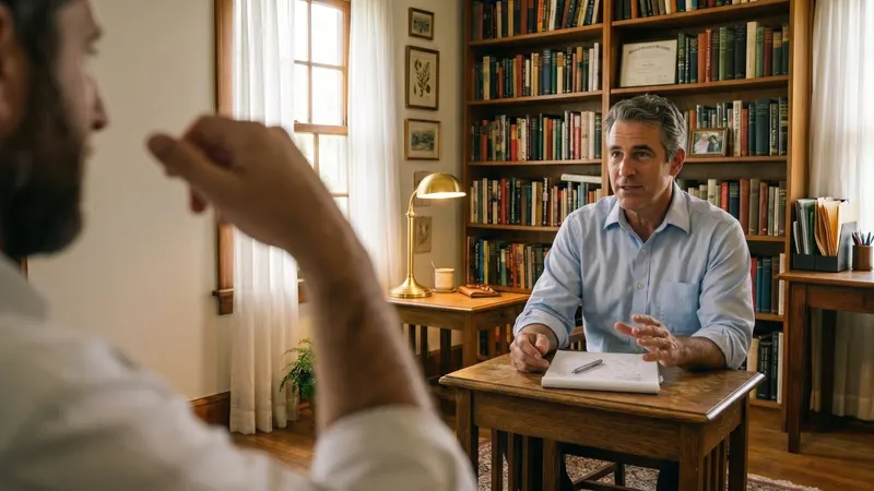 A business owner in a coaching conversation