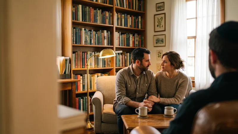 A couple in a family coaching session